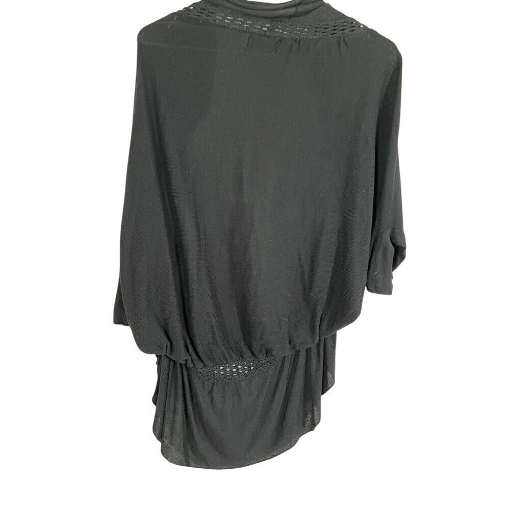 Guess Sweater Women L Black Crochet Y2K Goth Neutral Minimalist 80s Retro Soft - Picture 6 of 9